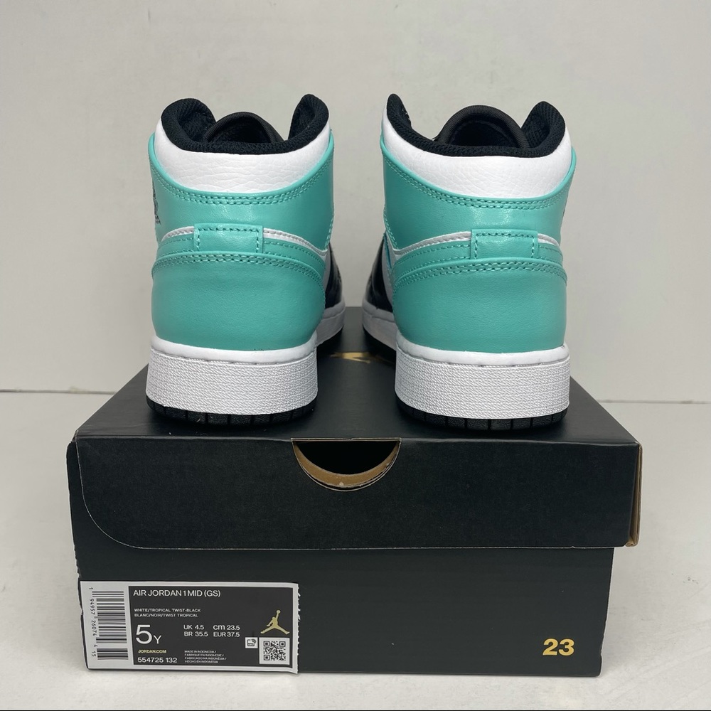 Nike Air Jordan 1 Retro Mid GS “Tropical Teal” NEW - Picture 4 of 4